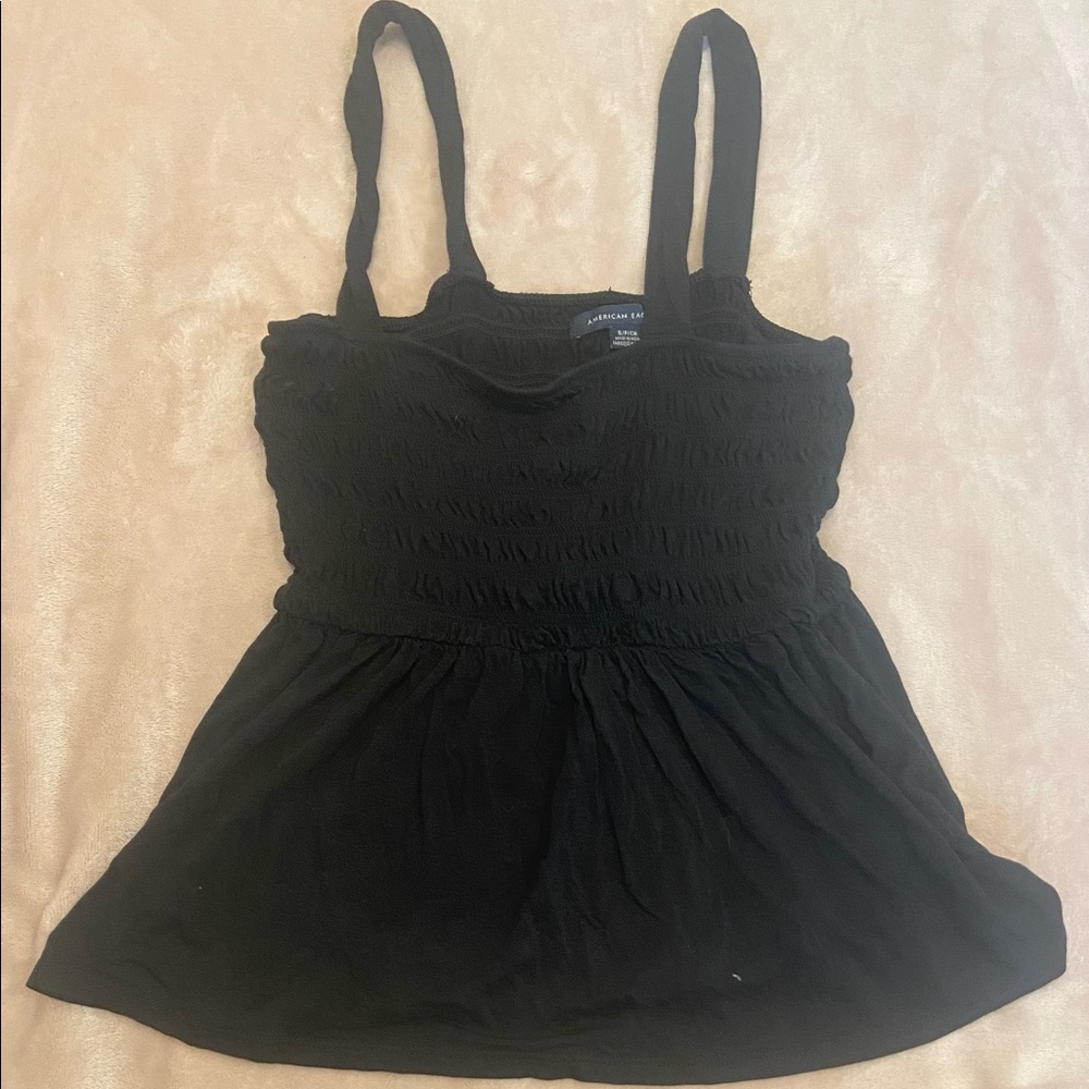 American Eagle Outfitters Black Cropped Tank